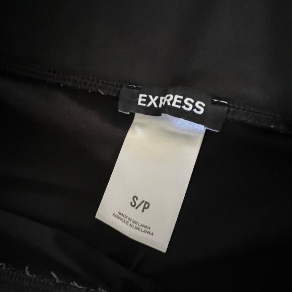 Express Leggings Small Black Stretch Knit Pants Basic Everyday Activewear - Picture 4 of 4